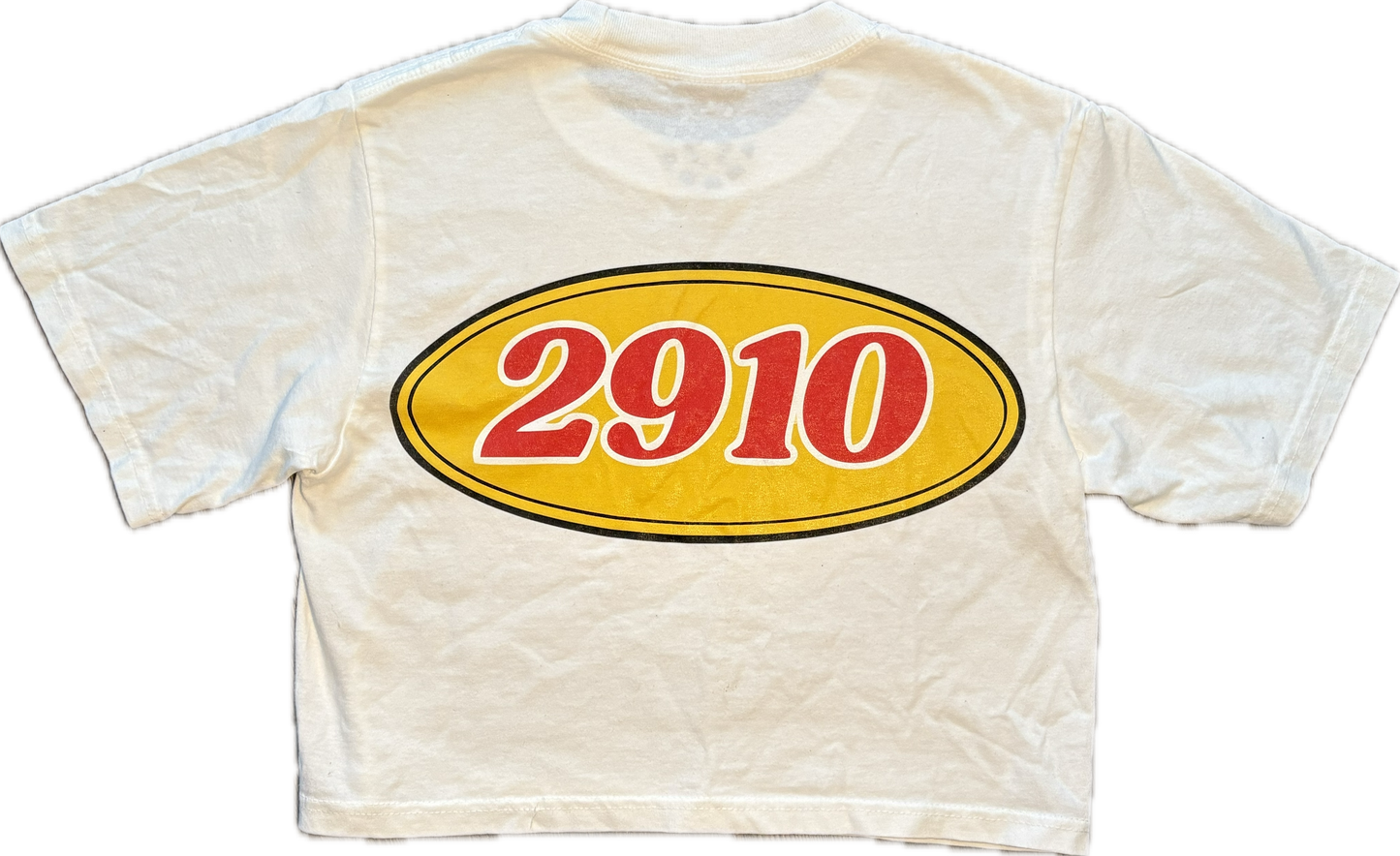“2910” Female Croptop Tee White