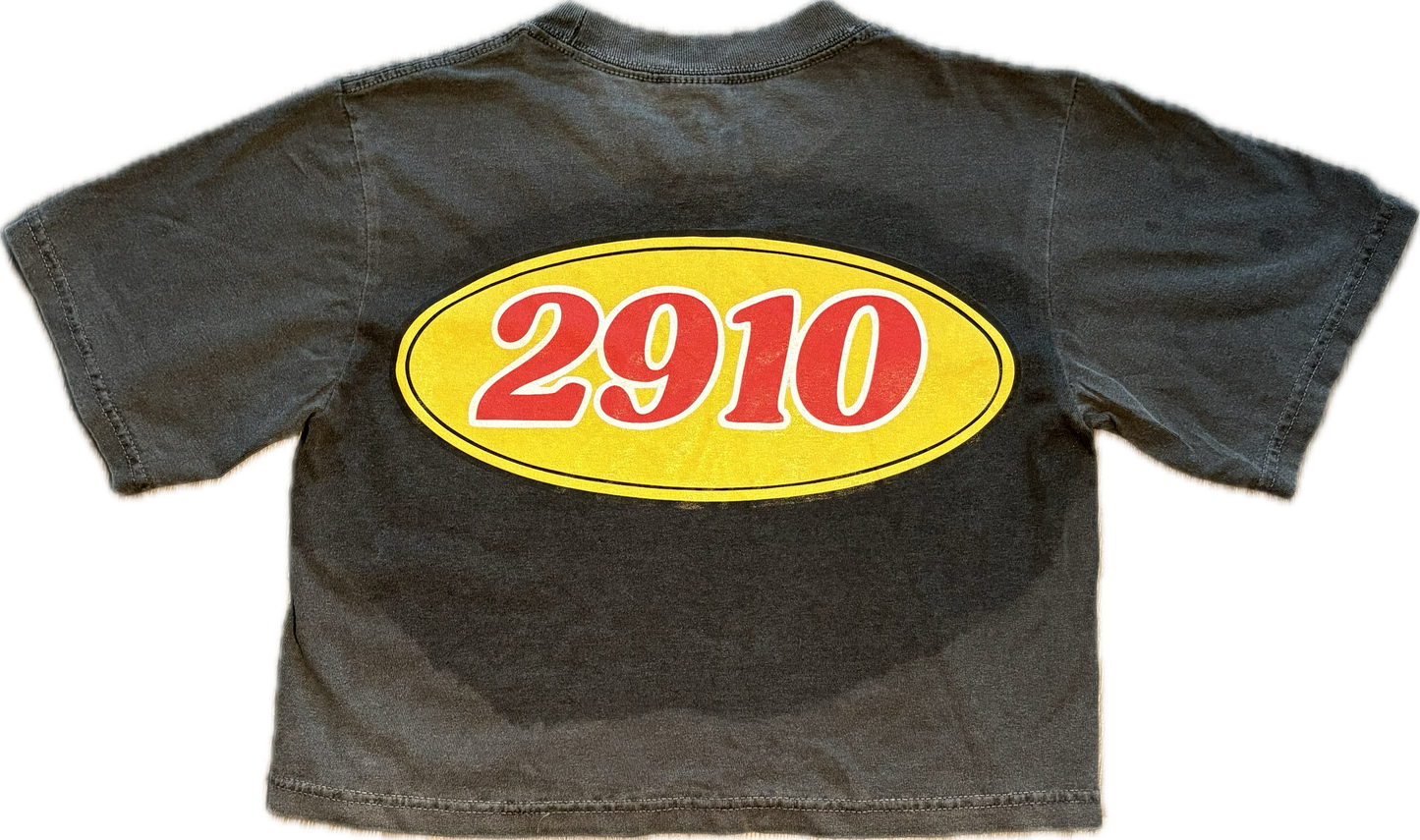 “2910” Female Croptop Tee Charcoal