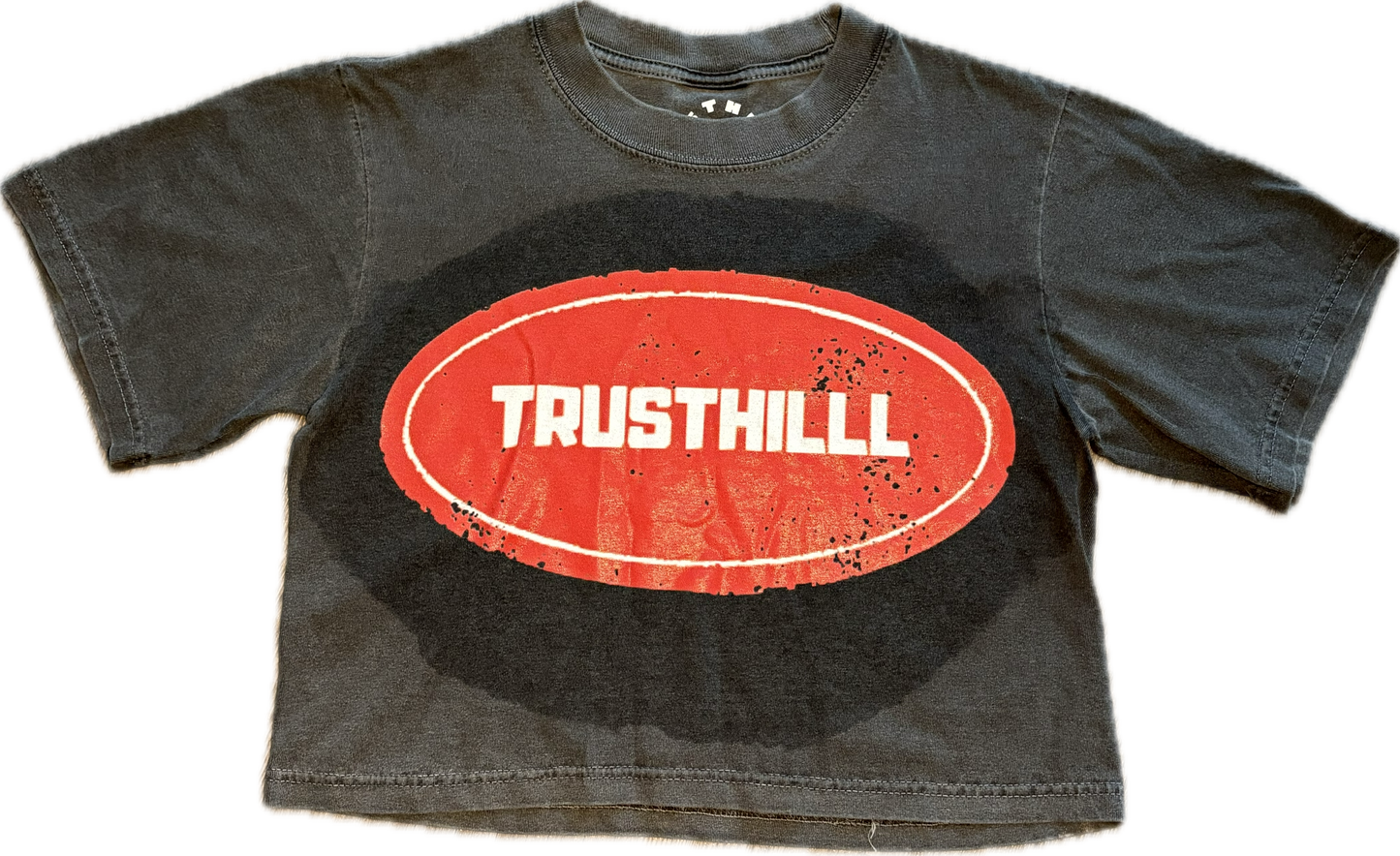 “2910” Female Croptop Tee Charcoal
