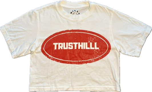 “2910” Female Croptop Tee White